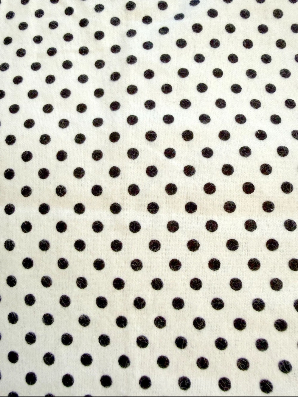 JoAnn Fabrics Black White Small Polka Dot Snuggle Flannel Fabric 2 yards+25"L